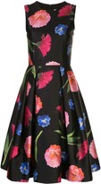 Thumbnail for your product : Carolina Herrera Floral Print Midi Dress