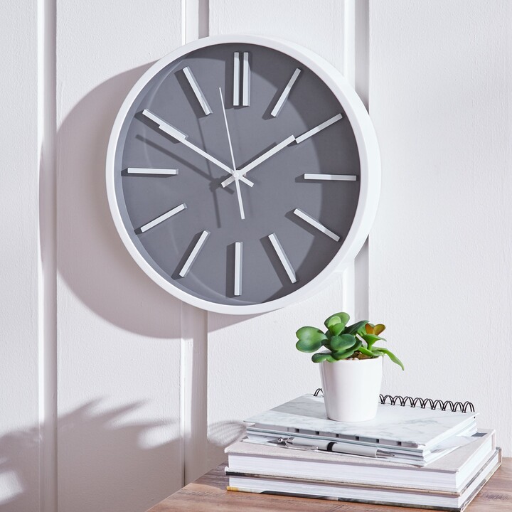 Dunelm Modern 35cm Wall Clock Grey Grey ShopStyle