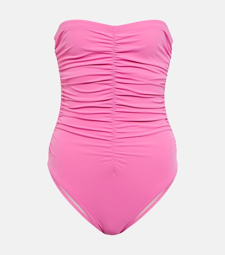 Karla Colletto Basics ruched swimsuit