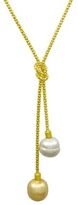 Thumbnail for your product : Majorica Love Knot Lariat Chain & Pearl Necklace