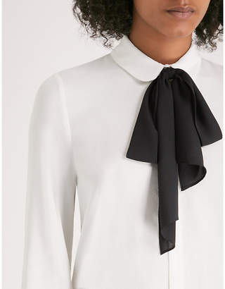 Claudie Pierlot Tie-detail crepe blouse