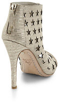 Thumbnail for your product : Alice + Olivia Giovanna Star-Cutout Metallic Snake-Embossed Leather Booties