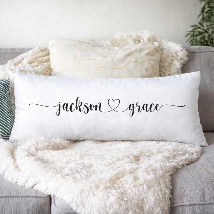 Personalized Name Body Pillow Cover Custom Couple Gift