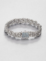Thumbnail for your product : John Hardy Sterling Silver Slender Braided Bracelet/Swiss Blue Topaz