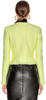 Thumbnail for your product : Alexander Wang Bias Tweed Cardigan Jacket in Highlighter | FWRD