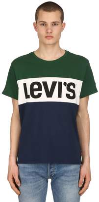 Levi's Logo Color Block Cotton Jersey T-Shirt