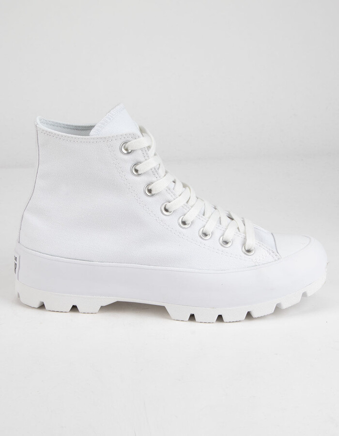 Converse Chuck Taylor All Star Lugged White High Tops - ShopStyle