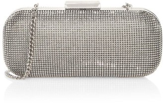 pewter metallic clutch bag