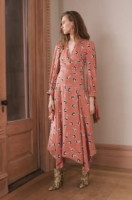 Rebecca Taylor Ikat Paintbrush Silk Jacquard Dress