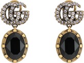 Thumbnail for your product : Gucci Double G earrings with black crystals