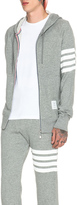 Thumbnail for your product : Thom Browne Raglan Cotton Full Zip Hoodie