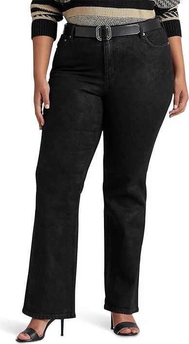 Lauren Ralph Lauren Plus Size Coated Mid-Rise Straight Ankle Jeans in Olive  Fern Wash (Olive Fern Wash) Women's Jeans - ShopStyle