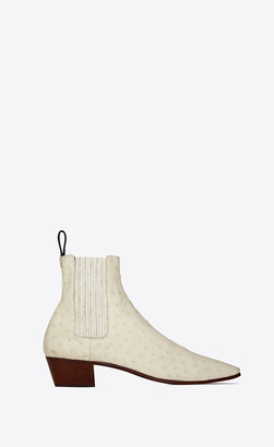 saint laurent white boots