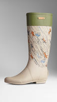 Thumbnail for your product : Burberry Archive Weather Design Rain Boots