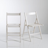 Thumbnail for your product : So'home Set Of 2 Yann Solid Beech Folding Chairs