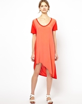 Thumbnail for your product : Vanessa Bruno Dress with Silk Front - Coral