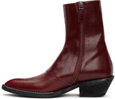 Thumbnail for your product : Haider Ackermann Red Evening Chelsea Boots