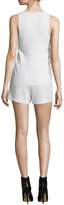 Thumbnail for your product : IRO Moltani Crepe Lace-Up Romper, Ecru