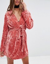 Thumbnail for your product : ASOS Crushed Velvet Mini Robe