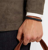 Thumbnail for your product : Tod's Woven Leather And Silver-Tone Bracelet