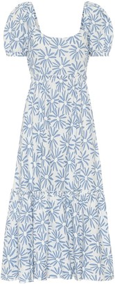 Womens Dresses Polo Ralph Lauren Dresses Polo Ralph Lauren Floral Shirred Cotton-blend Midi Dress 