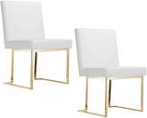 Thumbnail for your product : Pangea Set Of 2 Gold Dexter Side Chairs