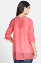 Thumbnail for your product : SORRENTO Embroidered Peasant Top (Juniors)
