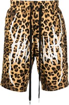 Thumbnail for your product : Haculla Leopard-Print Logo Shorts