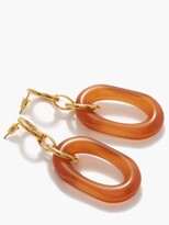 Thumbnail for your product : Marni Chain Drop Earrings - Tan Gold