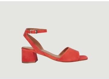 coral ankle strap heels