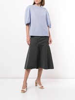 Thumbnail for your product : Tibi flared A-line denim skirt