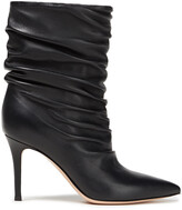 Thumbnail for your product : Gianvito Rossi Cecile Ruched Leather Ankle Boots