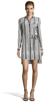 Thumbnail for your product : Rebecca Minkoff black and white striped silk 'Frankie' shirt dress