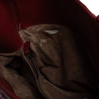 Bottega Veneta Red Intrecciato Leather Large Maggiore Tote