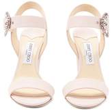 Thumbnail for your product : Jimmy Choo Mischa 100 Raffia Sandals - Womens - Light Pink