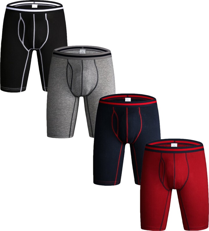 Boxer Lunghi Uomo In Cotone Elasticizzato - Confezione Da 3-4 Pezzi, Comodi E Morbidi