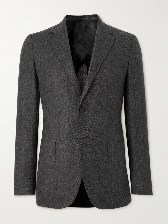 Kingsman Herringbone Wool and CashmereBlend Blazer ShopStyle