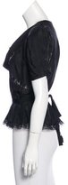 Thumbnail for your product : Nina Ricci Silk Lace-Trimmed Top