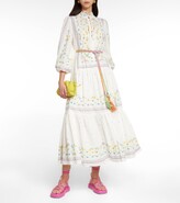Thumbnail for your product : ALÉMAIS Juniper embroidered cotton midi dress