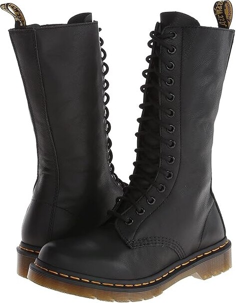 Dr. Martens 1B99 14-Eye Zip Boot (Black Virginia) Women's Zip Boots -  ShopStyle