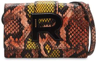 Rochas Snake Printed Leather Shoulder Bag