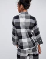 Thumbnail for your product : ASOS Design Mono Check Woven Traditional Pyjama Set