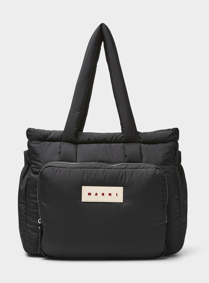 Marni Logo-Print Leather Tote Bag - ShopStyle