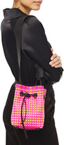 Thumbnail for your product : Truss Bow-detailed Raffia-effect Woven Bucket Bag