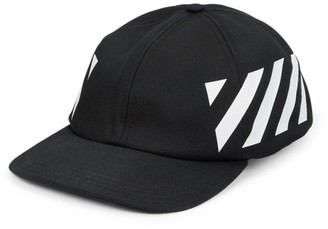 off white diagonal baseball cap