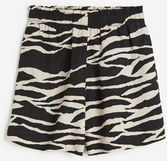 H&M Linen-blend pull-on shorts