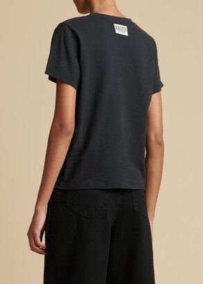 KHAITE The Emmylou T-Shirt in Washed Black