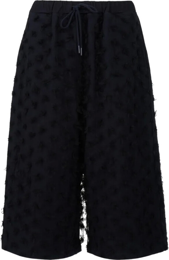 pushBUTTON Drawstring Textured Shorts