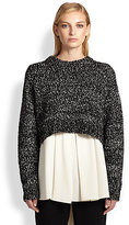 Thumbnail for your product : Proenza Schouler Cropped Tweed Sweater