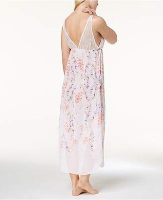 Linea Donatella Deandra Lace-Trim Floral-Print Nightgown